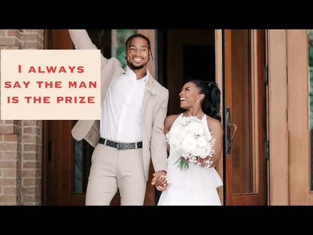 American gymnast Simone Biles treated her husband like he’s the prize