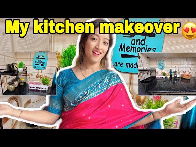 “My Kitchen Makeover 😍मेहनत के बाद कुछ ऐसा लग रहा mera kitchen ||😱@Jhinkwanvlog