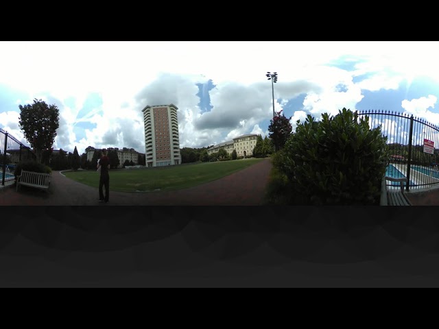 College Campus Recreation Area: Outside and Not Crowded (360-Degree Video for Exposure Therapy)