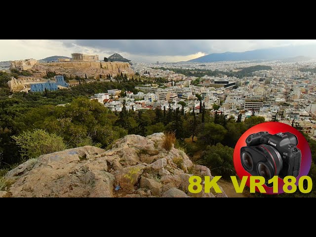 ATHENS view from Philopappos Hill over the city of the Greek Gods 8K 4K VR180 3D Travel Video GREECE