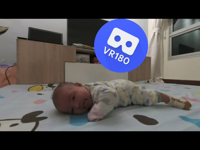 [VR180 5.7k] Baby Riley first tummy time! | Vuze XR 180° 3D