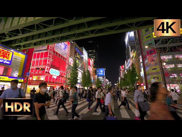 4K HDR 60fps | Tokyo Akihabara Night Walk - 秋葉原夜のメイドストリートと神田明神・2k540 AKI-OKA ARTISAN - Fall 2022