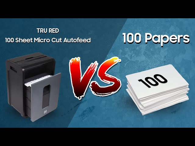 Tru Red 100 Sheet Micro Cut Shredder 100 Papers Challenge