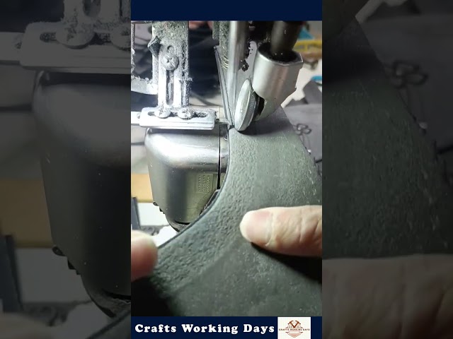 The Process Of Sewing Leather   - Expert Man And Machinery Can Improve Work Efficiency