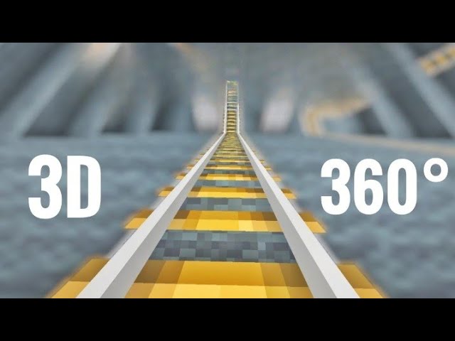 3D VR 360° video Minecraft Roller Coaster Virtual Reality 360 degree PSVR 4K