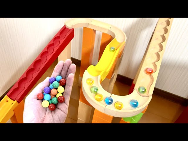 Marble Run Race ASMR⭐︎Handmade wooden course & trix track Healing sounds