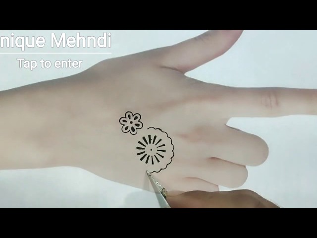 Simple Beautiful mehndi design For back hand and fingers Unique Mehndi