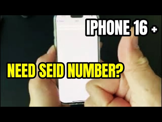 How to find SEID Number on IPhone 16 Pro!