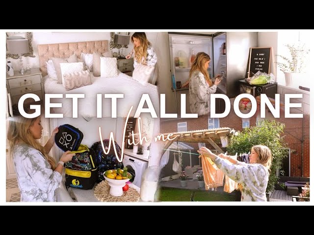 GET IT ALL DONE WITH ME | REALISTIC DAY - TESCO SHOP,  FRIDGE ORGANISATION & CLEANING