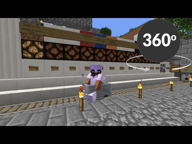 360 Degree Minecraft Amplified Train Ride - Black Line