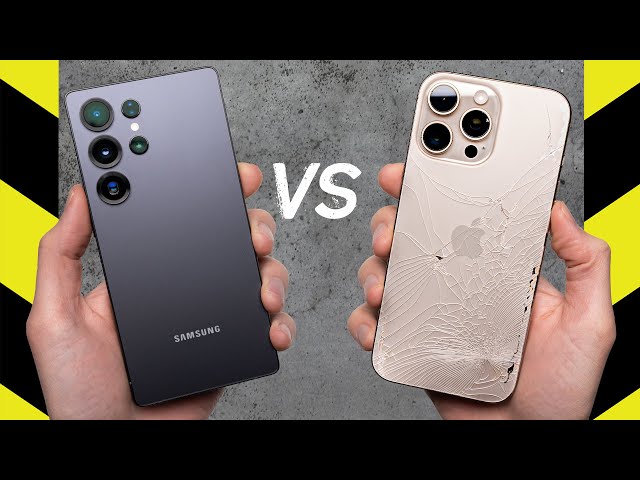 Galaxy S25 Ultra vs. iPhone 16 Pro Max Drop Test!