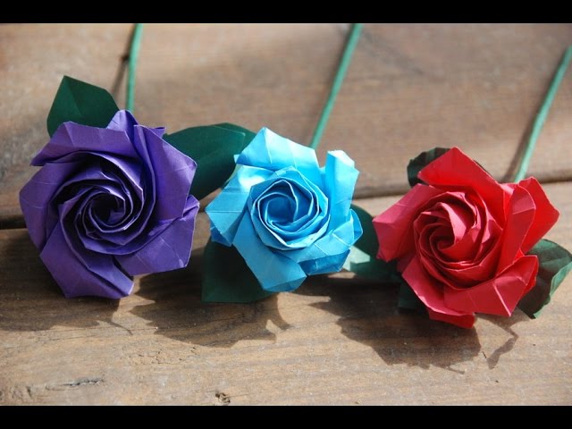 Origami Rose - How to make an origami rose step-by-step