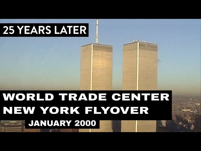 New York City Skyline Flyover - 25 Years Later - January 2000