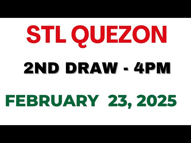 STL Quezon 2nd draw result today live 23 February 2025