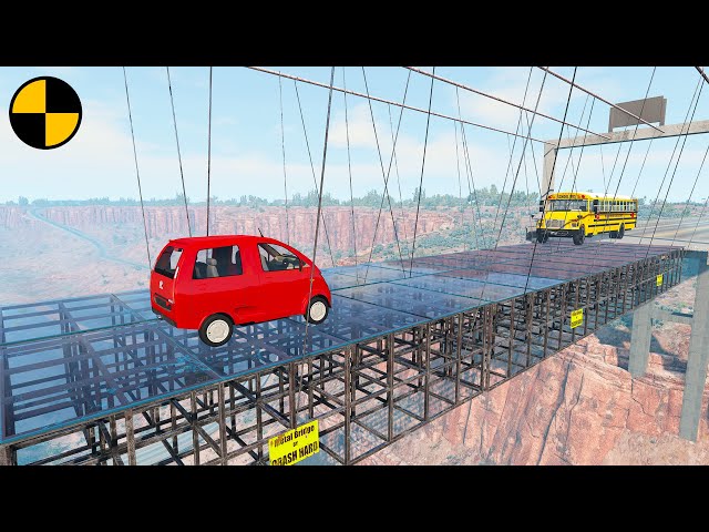 Cars vs Glass Bridge 😱 BeamNG.Drive