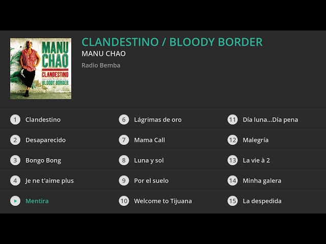 Manu Chao - Clandestino / Bloody Border (Full Album)