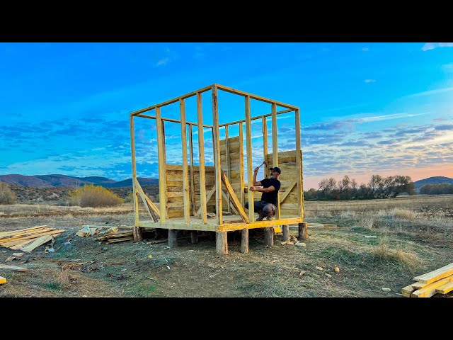 Building a Wooden House Alone | Floor and Main Body | #01