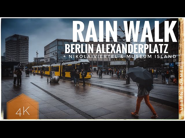 Berlin Autumn Rain Walk at Alexanderplatz during Weekend in October 2023 | 4K UHD in 50FPS [Germany]