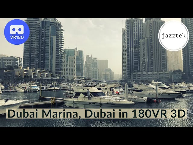 【VR180 Music】Scenery of Dubai Marina, Dubai in Virtual Reality 3D | My Music, My Travel