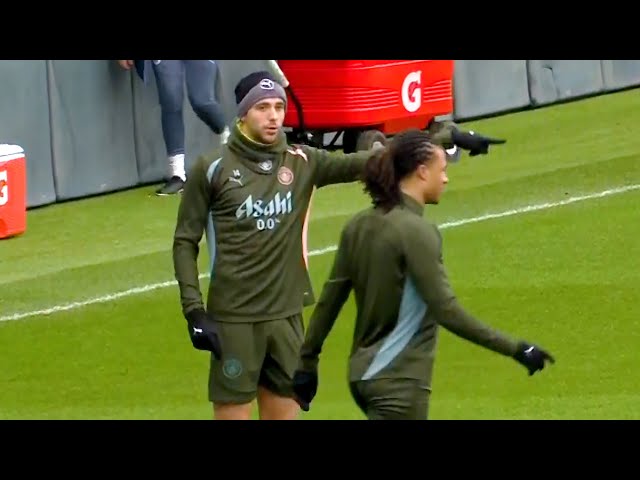 Nico Gonzalez TRAINS! | Man City train ahead of Real Madrid Champions League match