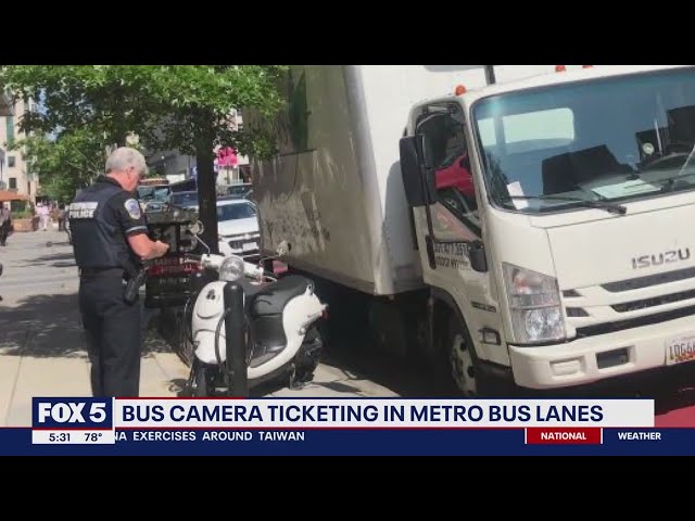 Metro to install cameras on buses aimed at ticketing cars who park in bus lanes | FOX 5 DC