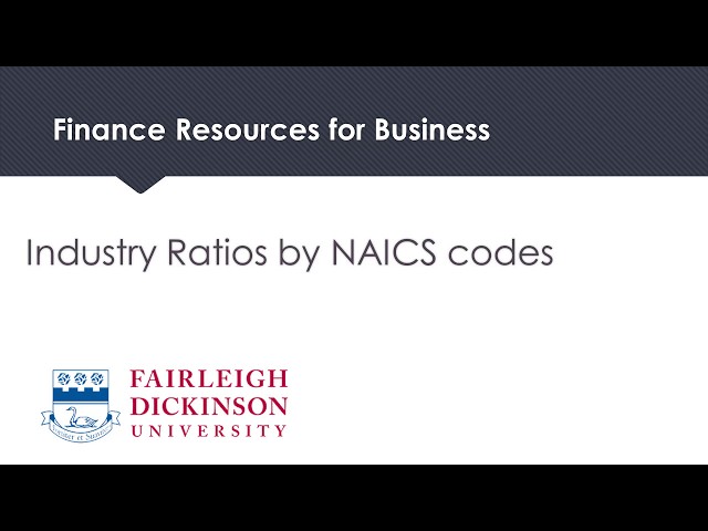 Industry ratios by NAICS codes