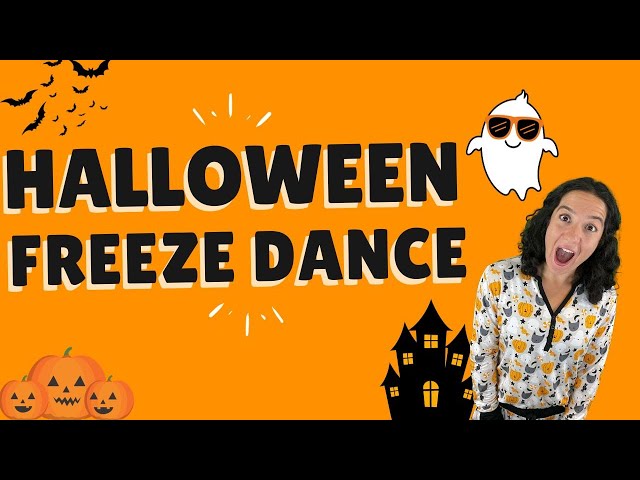 Halloween Freeze Dance | Dance Along | Brain Breaks For Kids | Movement for Kids | Indoor Activities