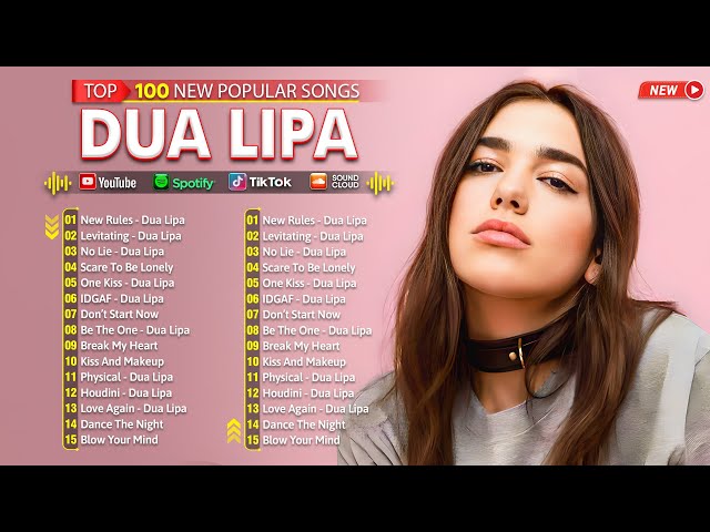 Dua Lipa Pop Music 2025 - Billboard Top 50 This Week - The Best Top Hits Of Dua Lipa