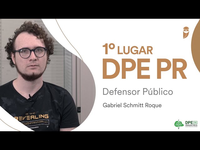 DPE PR: bate-papo com o aprovado em 1º lugar para Defensor Público, Gabriel Schmitt Roque. Confira!