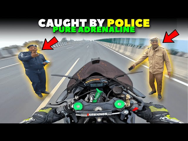 Busted by Police ! Kawasaki Ninja ZX-10R and ZX-6R speed run comes to an end 🚨👮‍♂️