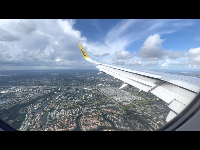 Landing at Fort Lauderdale-Hollywood Airport | Spirit A321 flight from NY LaGuardia