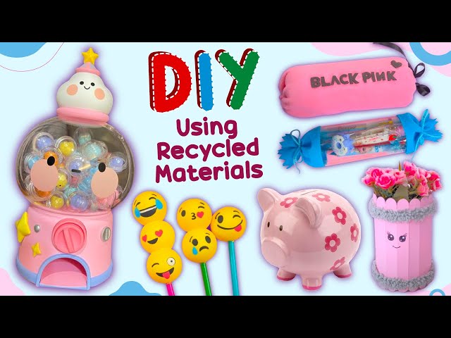 20 DIY Crafts using Recycled Materials - School Hacks, Decor and Gift Ideas from waste Materials