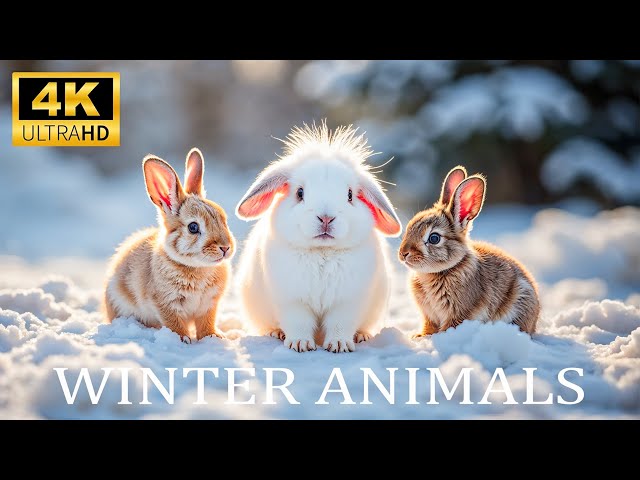 Breathtaking Footage of Beautiful Winter Animals 4k ❄️ Stunning Winter White Snow Scenes #animals