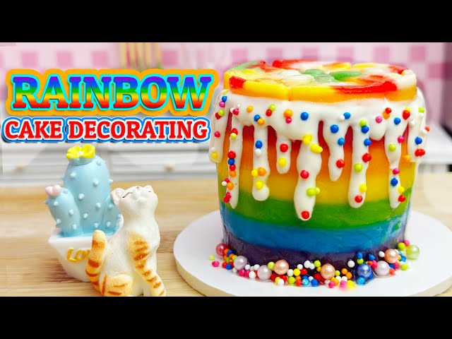 🌈 Miniature Colorful Rainbow Cake Decorating For Any Occasion | TOP Yummy Colorful Dessert Recipe