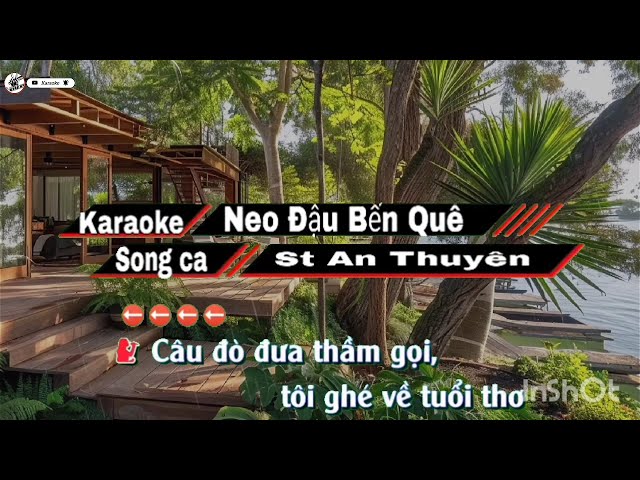 Karaoke NEO ĐẬU BẾN QUÊ sonq ca @Karaoke-CD