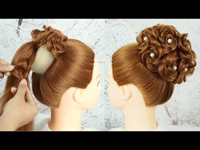 Beautiful Hair Bun For Wedding - Bridal Hairstyle Tutorial