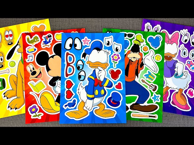 [🎁paper diy🎁] MICKEY MOUSE Sticker~🐹🐁 A Magical Collection with Donald Duck, Goofy, Pete, Chernabog!