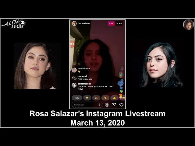 Rosa Salazar's Livestream on March 13, 2020 | Rosa Salazar | Alita Battle Angel