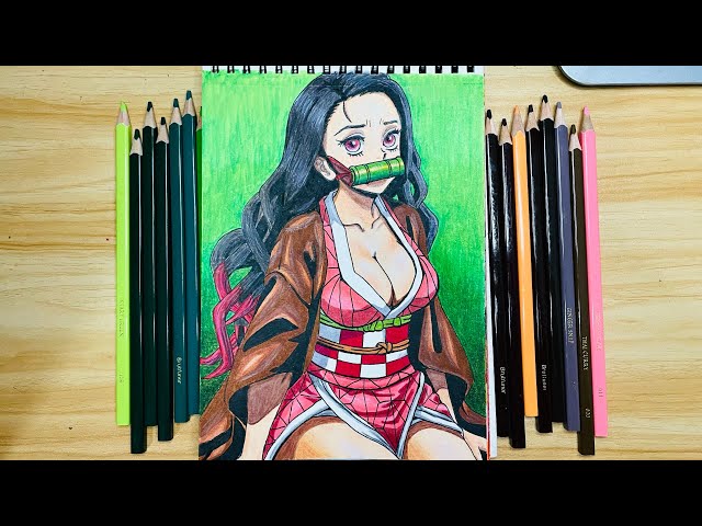 Nezuko drawing in Kimetsu No