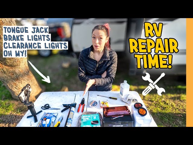 RV Life: When Things Break! DIY Trailer Lights & Jack Fixes ⚡🔩 Full-Time RV Life