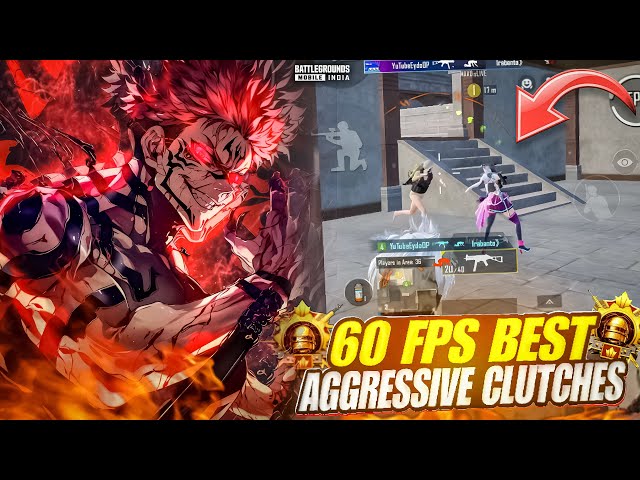 60 fps Best Aggressive Clutches🔥| 5 finger claw gameplay | BGMI - PUBGMOBILE