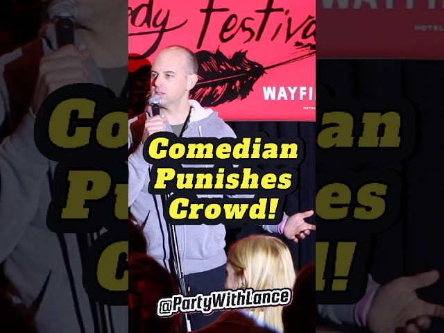 COMEDIAN PUNISHES CROWD! #comedy #standupcomedian #funnyjokes #crowdwork #funny #standup #jokes