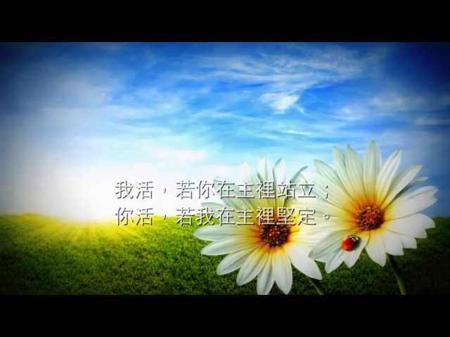 神將你我安置在一起 (你的基督 我的盼望）I’m thankful that God has placed me