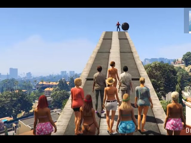 GTA 5 Crazy Water Ragdolls   SPIDERMAN JumpsFails Euphoria physics   Funny Moments