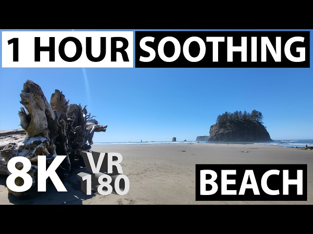 8K, VR180 - 1 Hour Extended - Relaxing Beach