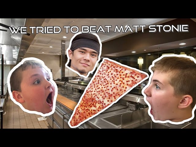 The Bros Vs Matt Stonie With 1 Large Slice Of Pizza