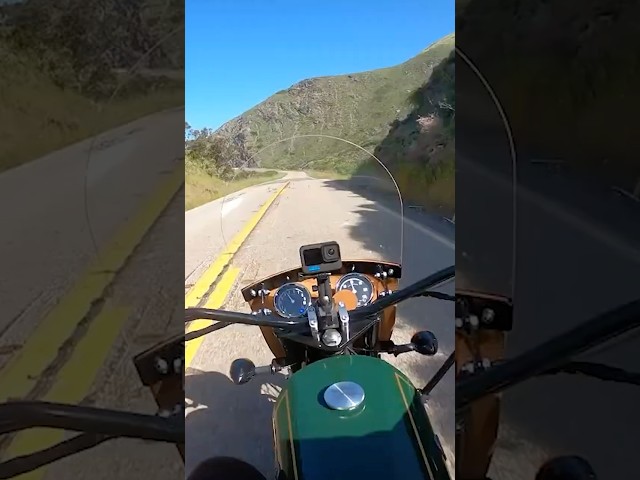 Navigating construction along the California coast #motorcycle #custom #california