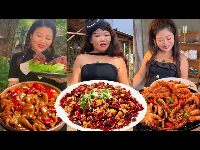 Beauty Challenge To Make Spicy Diced Chicken, Spicy And Numbing, Too Good To Be True|Countryside