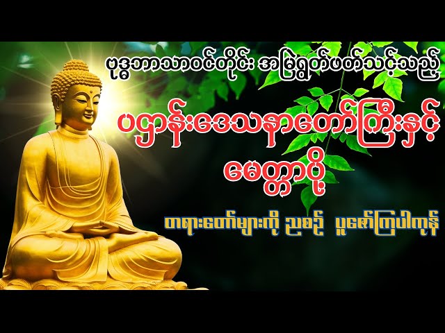 ဗုဒ္ဓဘာသာဝင်တိုင်း ပူဇော်သင့်သော မေတ္တာပို့နှင့်ပဌာန်းဒေသနာတော်ကြီးအား နာယူခြင်းဖြင့်အိပ်စက်အနားယူပါ