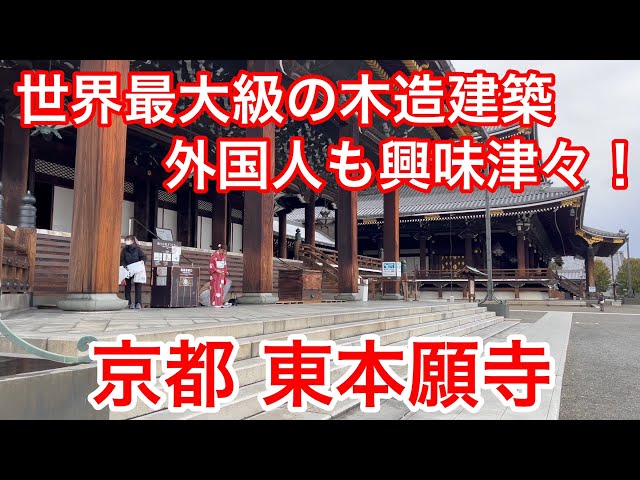 2025年2月13日 世界最大級の木造建築の東本願寺を歩く Walk around Higashi Honganji Temple 【4K】